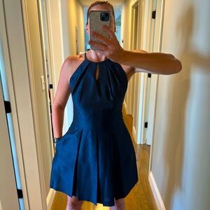Midnight Blue / Navy Blue Alfred Sung Dress 
Size:  6 / 8